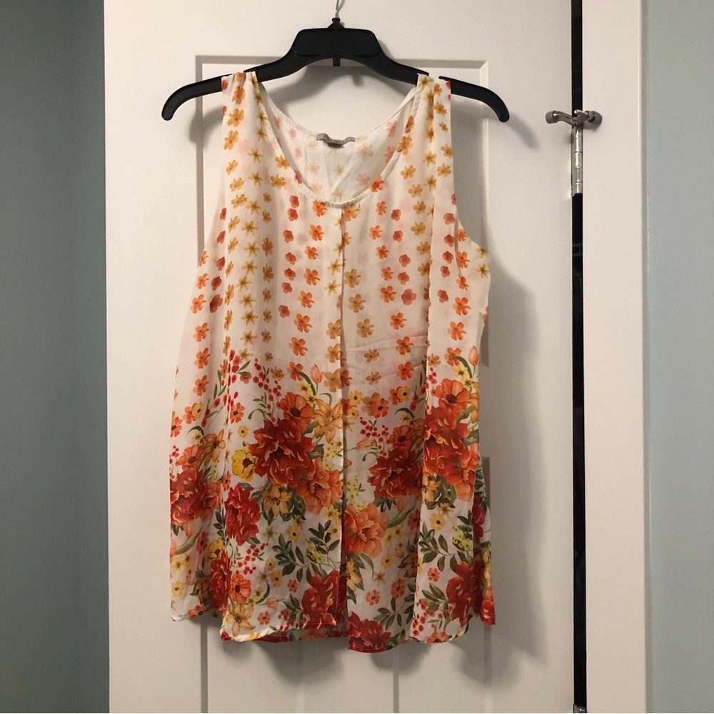 Floral layered tank